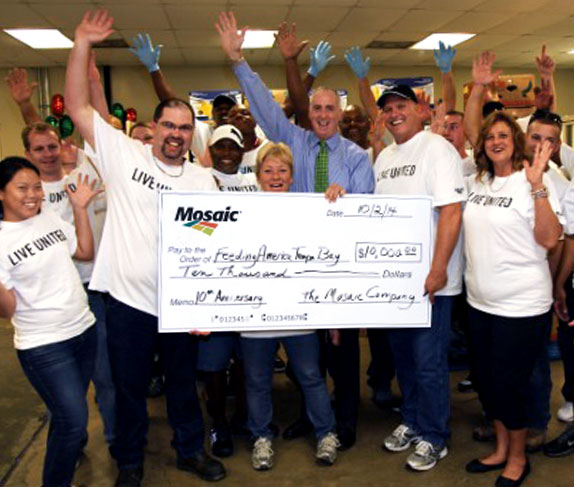 employees with huge check