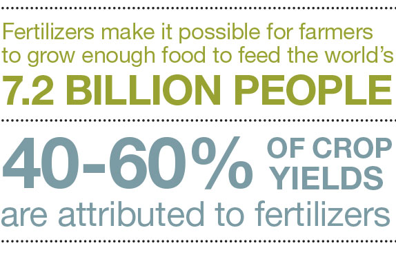 fertilizers help to feed 7.2B people