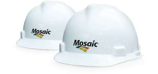 Two Mosaic helmets